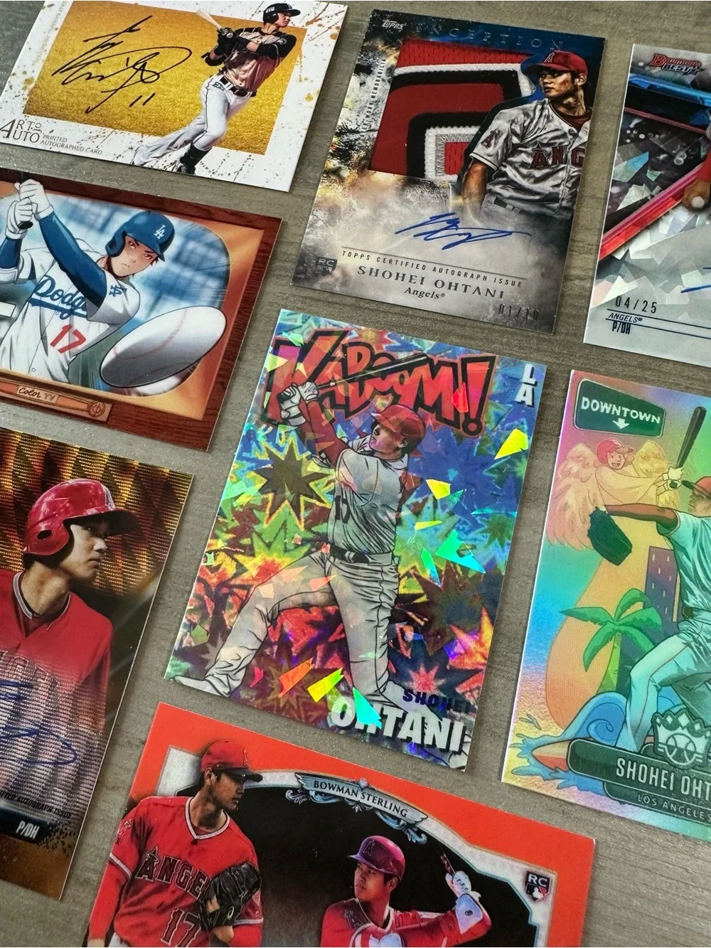 Shohei Ohtani Signed Rookie Lot of (8) Kaboom Downtown BBM Novelty Baseball Card - Picture 2 of 5